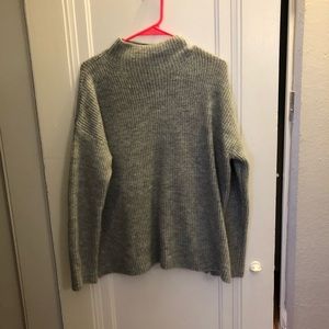 Grey turtleneck slouchy sweater